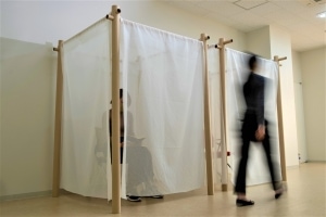 Paper Partition System with Aerotechno designed by Architect, Shigeru Ban