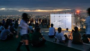 Film Screening Event "ROOFTOP LIVE THEATER" Held at Shibuya Scramble Square