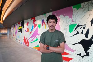現代美術家 松山智一の作品が「PIST6 Championship」会場の千葉JPFドームに常設展示