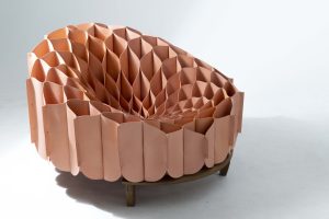 Sustainable Outdoor Chair "BLOOM" by Architect Johnny Chiu & Kobe Leather - Modern Art Meets Craftsmanship
