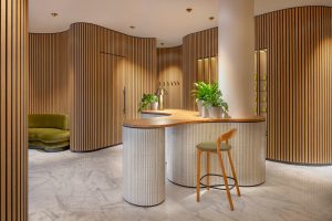 concrete designed the interior and the graphic identity for a massage boutique Oikoa