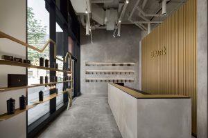 Hair Salon Refurbish by ISSADESIGN - Concrete and Gold Intermingle and Set the Tone at Blunt
