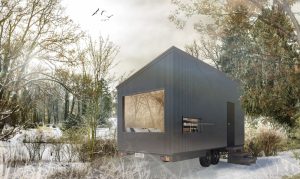 Tiny Trailer House "Tinys INSPIRATION" Geared up for Cold Weather
