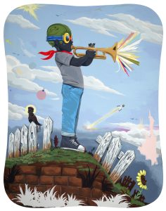 "Travelling Without Moving", a new solo exhibition by American artist Hebru Brantley, at NANZUKA